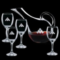 60 Oz. Medford Carafe w/ 4 Wine Glasses